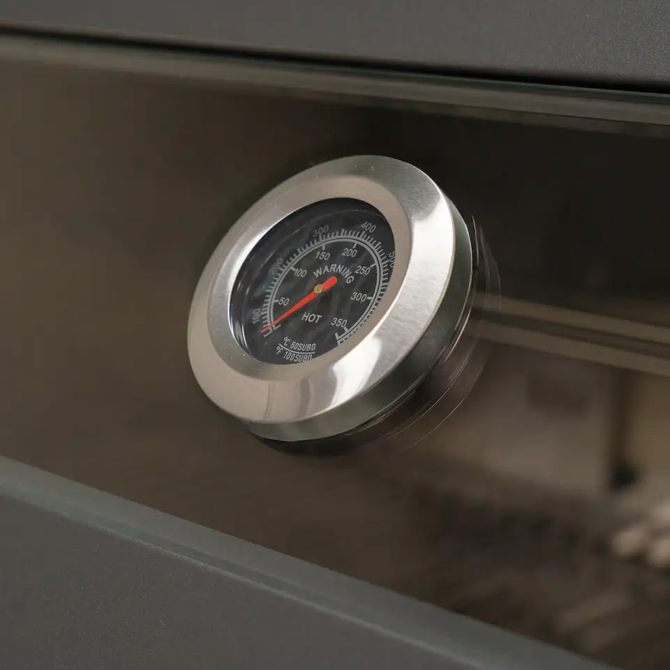 Riley Outdoor Kitchen 6 Burner Gas BBQ with Integrated Side Burner Modular Unit - Graphite Grey
