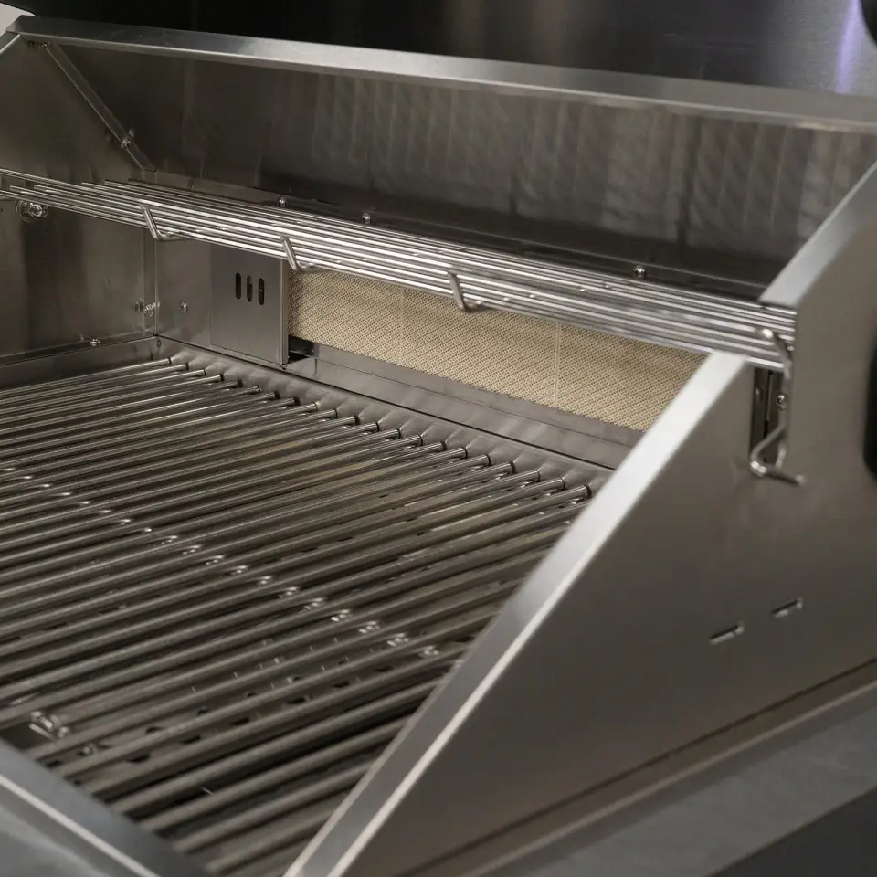 Riley Outdoor Kitchen 6 Burner Gas BBQ with Integrated Side Burner Modular Unit - Graphite Grey