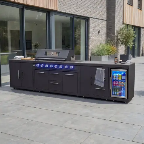 Riley Straight Outdoor Kitchen 6 Burner Gas BBQ S3638-A Riley Straight Outdoor Kitchen 6 Burner Gas BBQ S3638-A