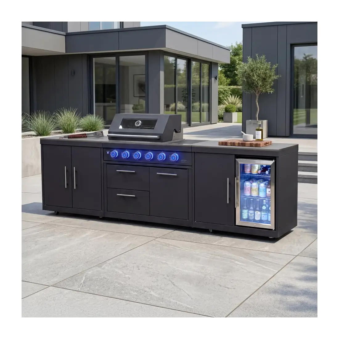 Riley Straight Outdoor Kitchen 4 Burner Gas BBQ S2961-A Riley Straight Outdoor Kitchen 4 Burner Gas BBQ S2961-A