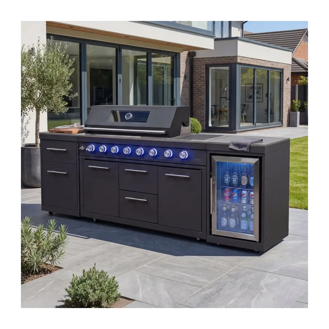 Riley Straight Outdoor Kitchen 6 Burner Gas BBQ S2188-A Riley Straight Outdoor Kitchen 6 Burner Gas BBQ S2188-A