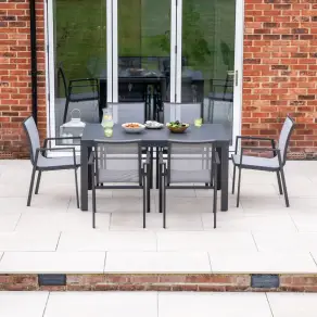 Paloma 6 Seat Aluminium Dining Set