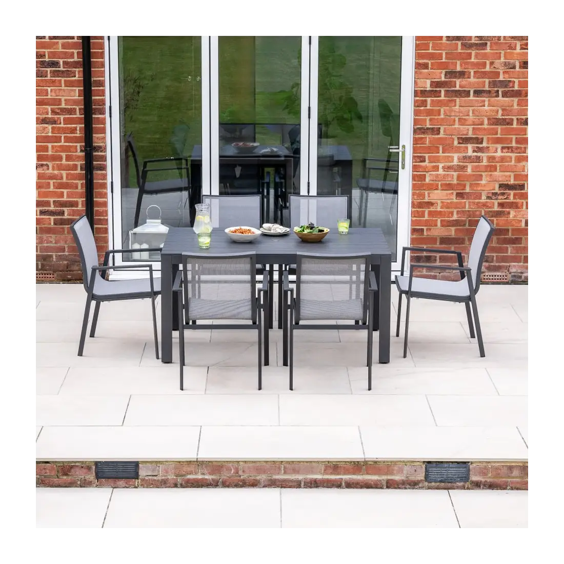 Paloma 6 Seat Aluminium Dining Set Paloma 6 Seat Aluminium Dining Set