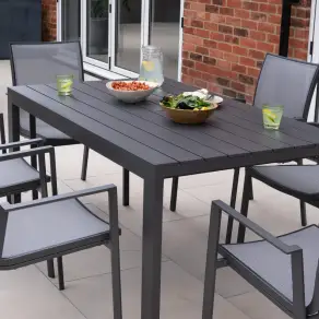 Paloma 6 Seat Aluminium Dining Set