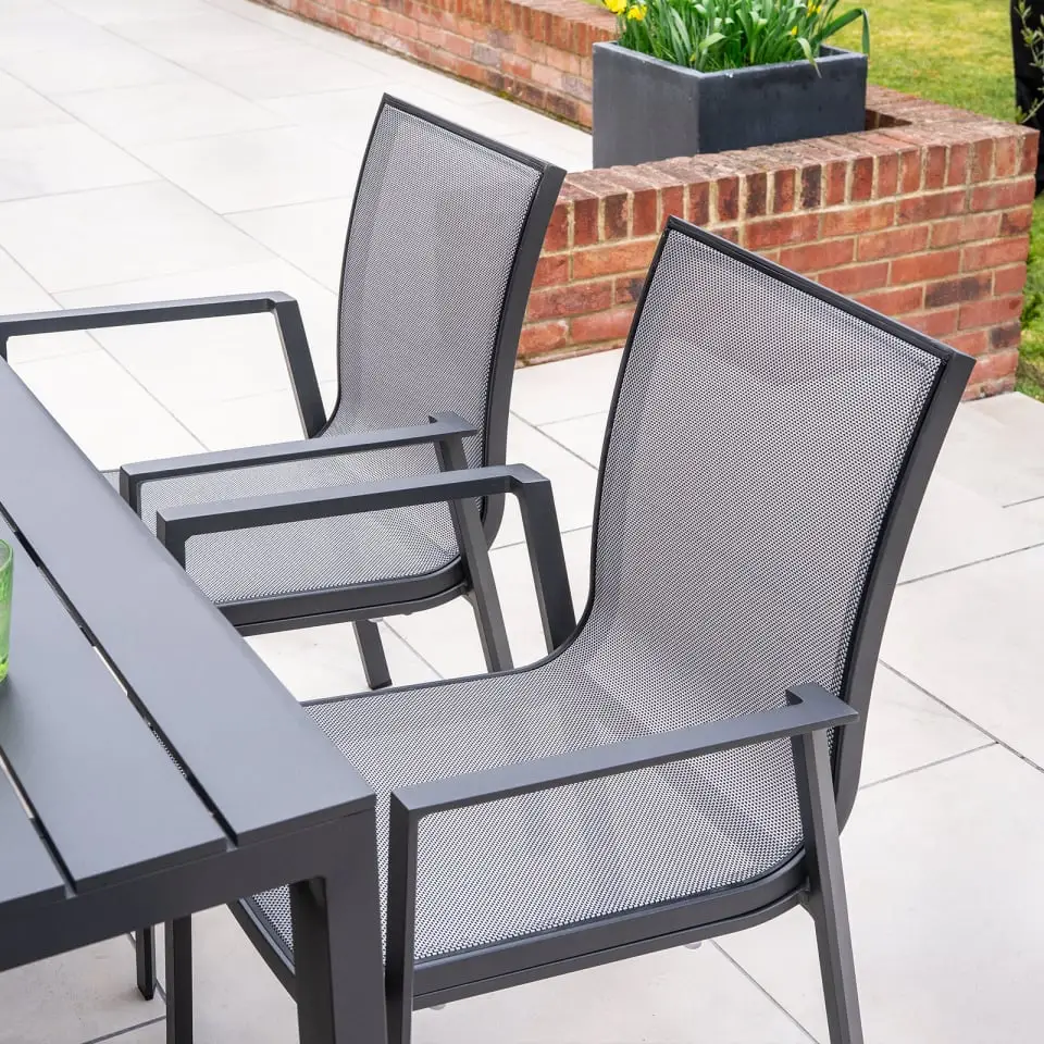 Paloma 6 Seat Aluminium Dining Set