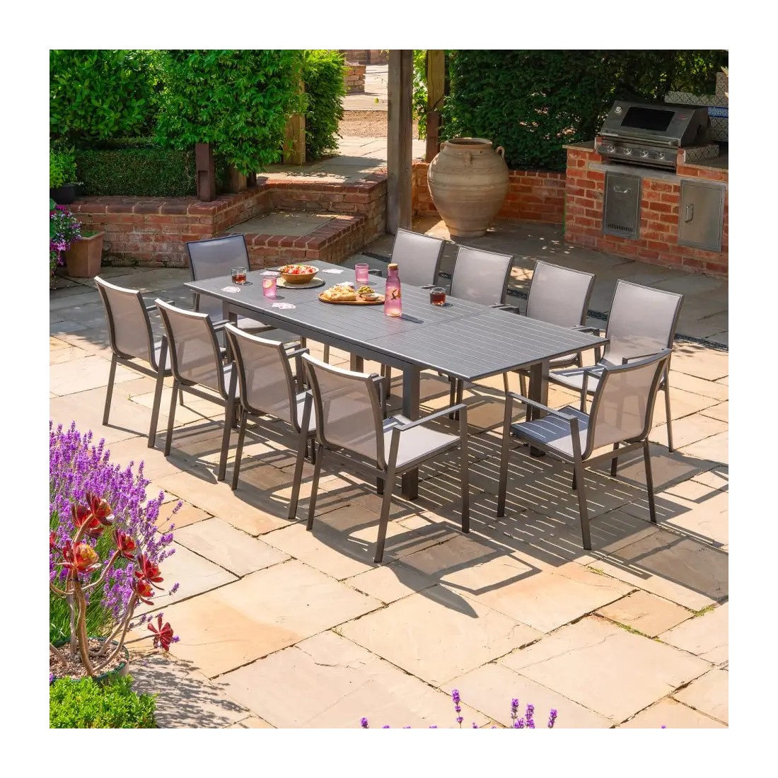 Paloma 6-10 Seat Aluminium Dining Set Paloma 6-10 Seat Aluminium Dining Set