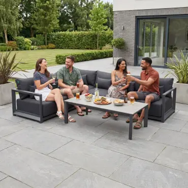 Rex Aluminium Large Corner Sofa Lounging Set