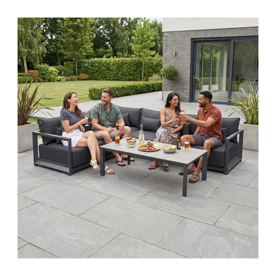 Rex Aluminium Large Corner Sofa Lounging Set Rex Aluminium Large Corner Sofa Lounging Set