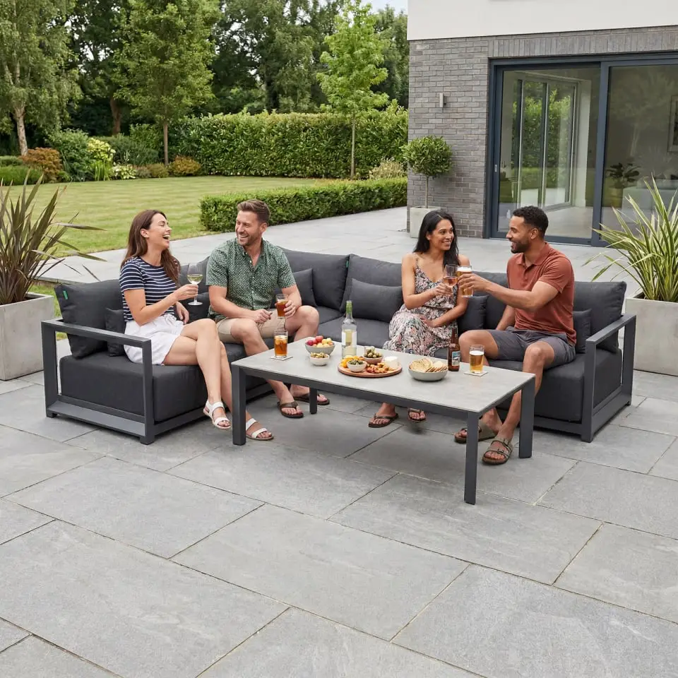 Rex Aluminium Large Corner Sofa Lounging Set