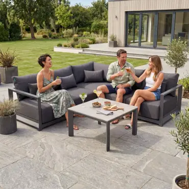 Rex Aluminium Corner Sofa Lounging Set