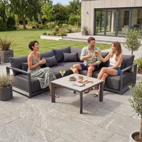 Rex Aluminium Corner Sofa Lounging Set