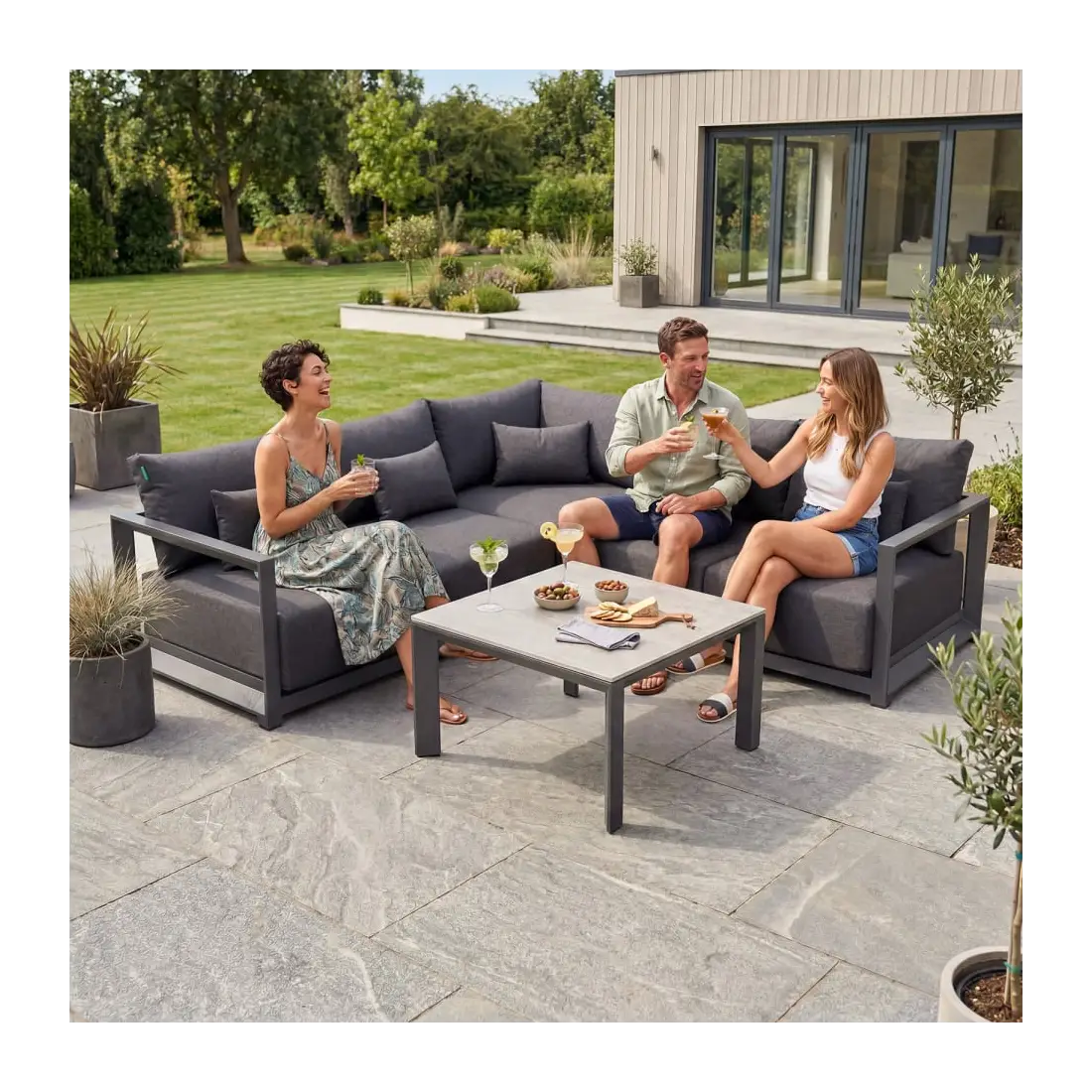 Rex Aluminium Corner Sofa Lounging Set Rex Aluminium Corner Sofa Lounging Set