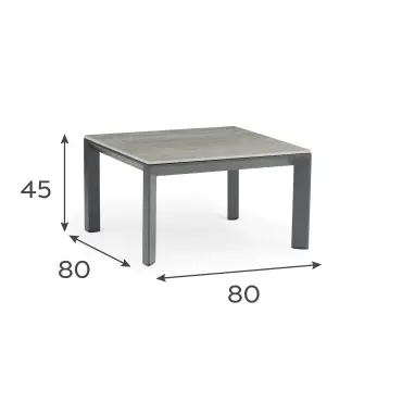 Rex Aluminium Square Coffee Table