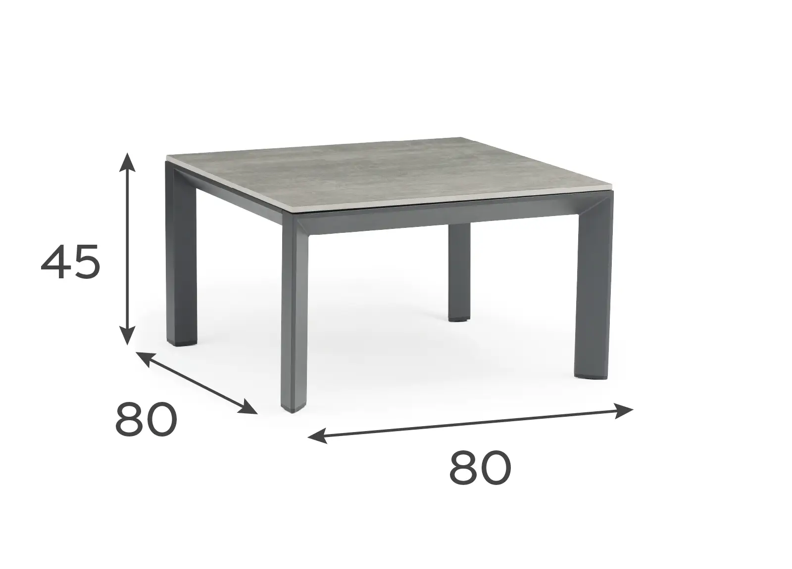 Rex Aluminium Square Coffee Table