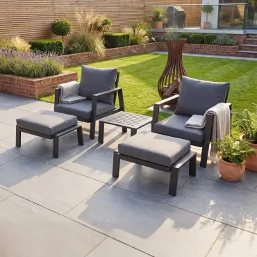 Franklin Aluminium 5 Piece Reclining Lounging Set