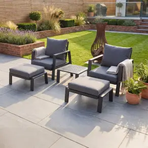 Franklin Aluminium 5 Piece Reclining Lounging Set