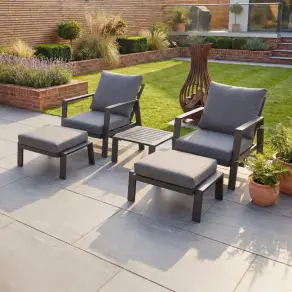 Franklin Aluminium 5 Piece Reclining Lounging Set