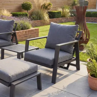 Franklin Aluminium 5 Piece Reclining Lounging Set