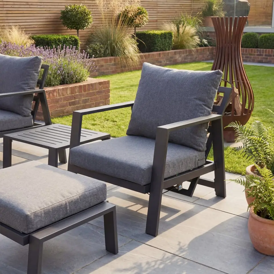 Franklin Aluminium 5 Piece Reclining Lounging Set