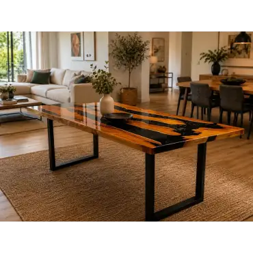 Epoxy Resin Table - Black