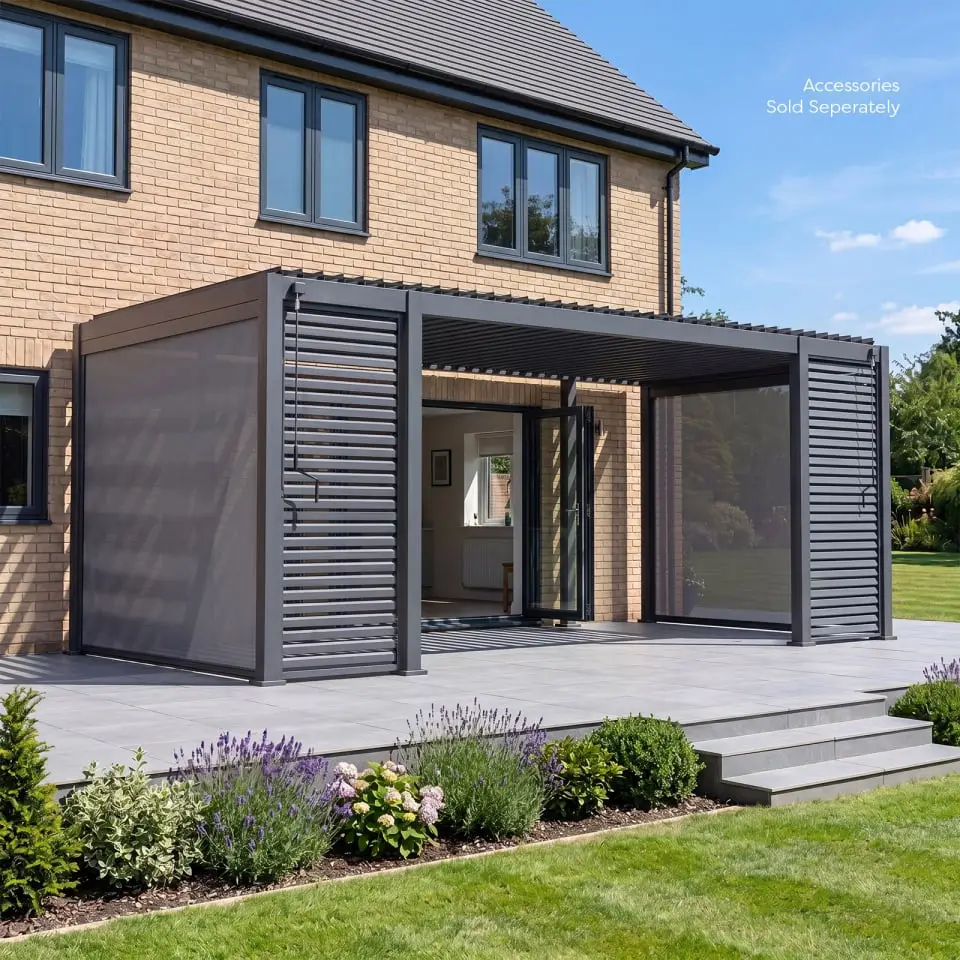 Legacy Aluminium Metal Pergola - 6m (1+4+1m) x 3m Free Standing