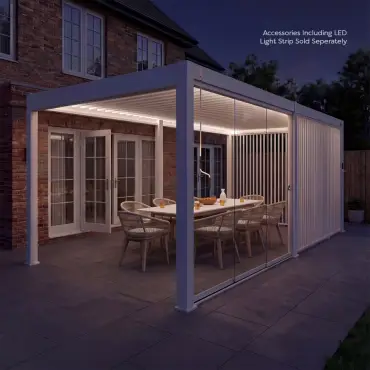 Legacy Aluminium Metal Pergola in Chalk White - Free Standing