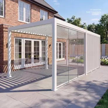 Legacy Aluminium Metal Pergola in Chalk White - Free Standing
