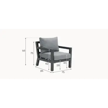 Emerson Aluminium Lounge Armchair