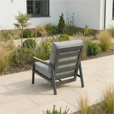 Isaac Aluminium Wood 5 Piece Lounging Set