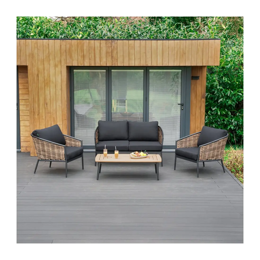 Cane Rattan Aluminium 2 Seater Sofa Lounging Set Cane Rattan Aluminium 2 Seater Sofa Lounging Set