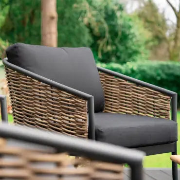 Cane Rattan Aluminium 2 Seater Sofa Lounging Set
