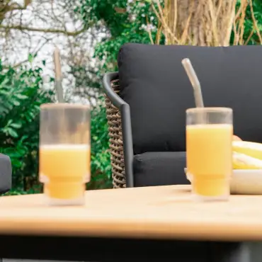Cane Rattan Aluminium 2 Seater Sofa Lounging Set