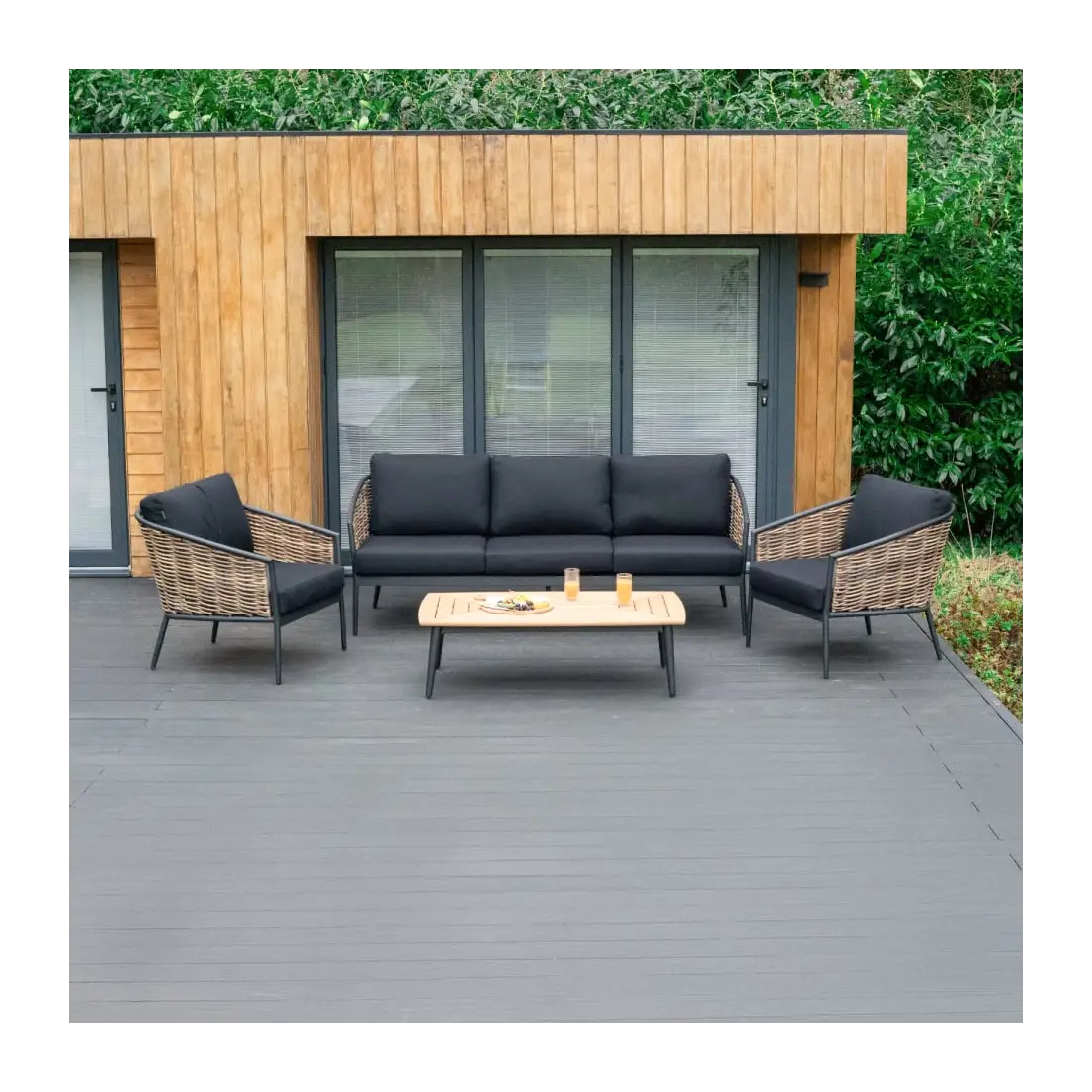 Cane Rattan Aluminium 3 Seater Sofa Lounging Set Cane Rattan Aluminium 3 Seater Sofa Lounging Set