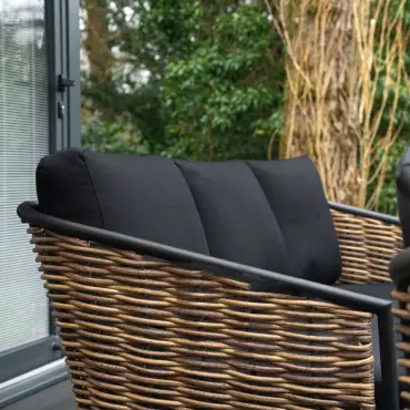 Cane Rattan Aluminium 3 Seater Sofa Lounging Set