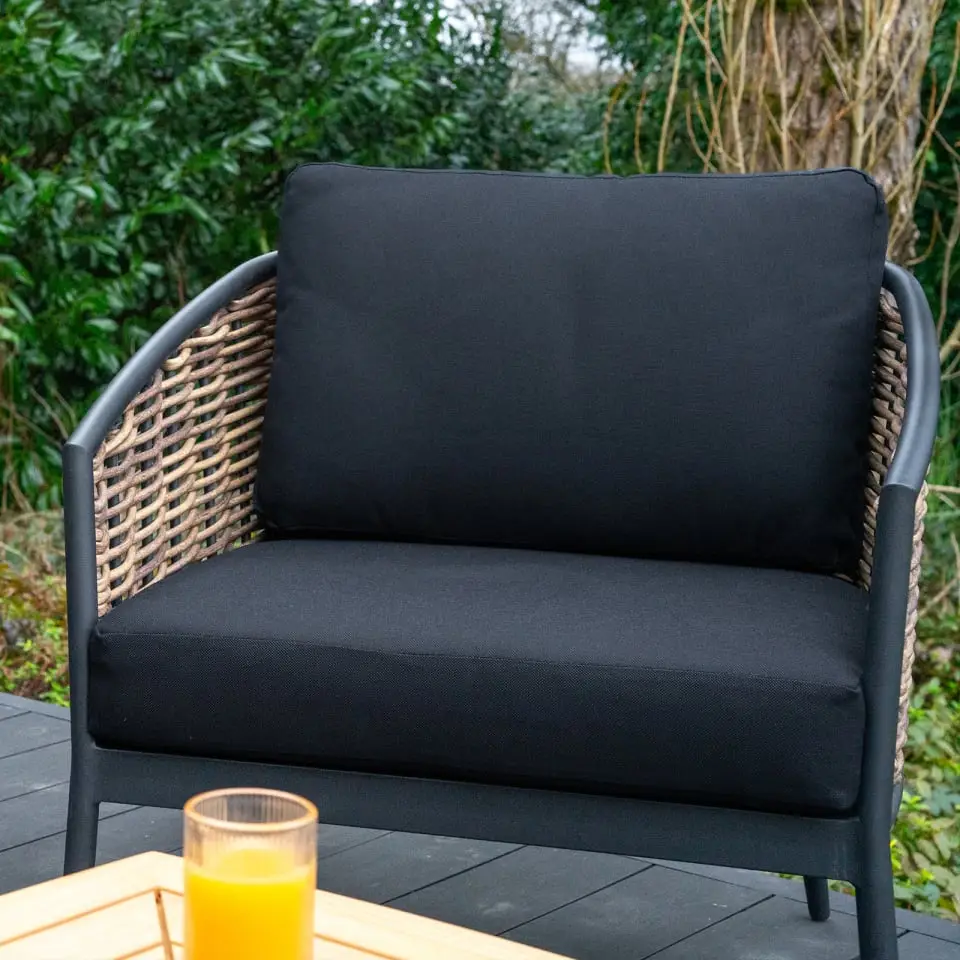 Cane Rattan Aluminium 3 Seater Sofa Lounging Set
