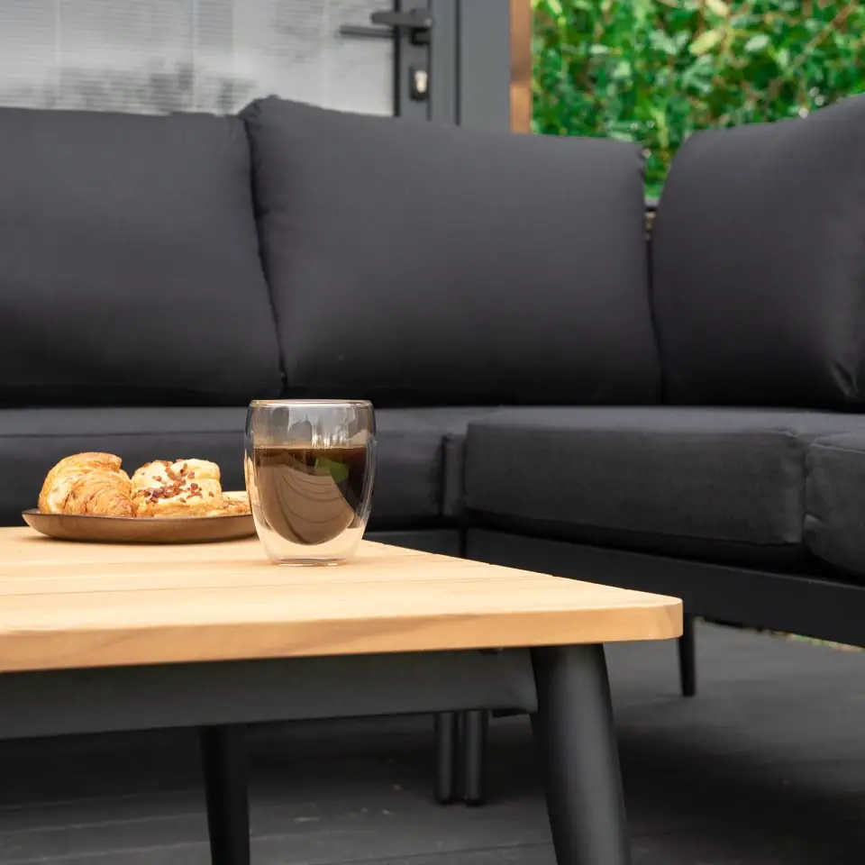 Cane Rattan Aluminium Corner Sofa Lounging Set