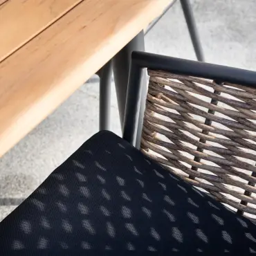 Cane 8 Seat Rattan Aluminium Dining Set - Rectangular Table