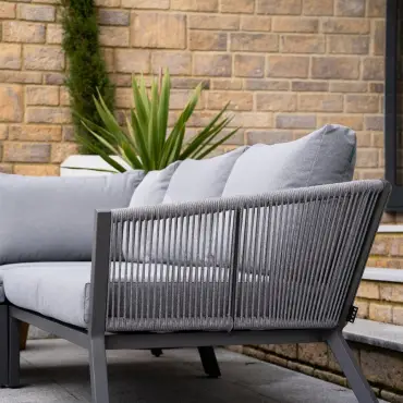Darcey Rope Aluminium Corner Sofa Lounging Set