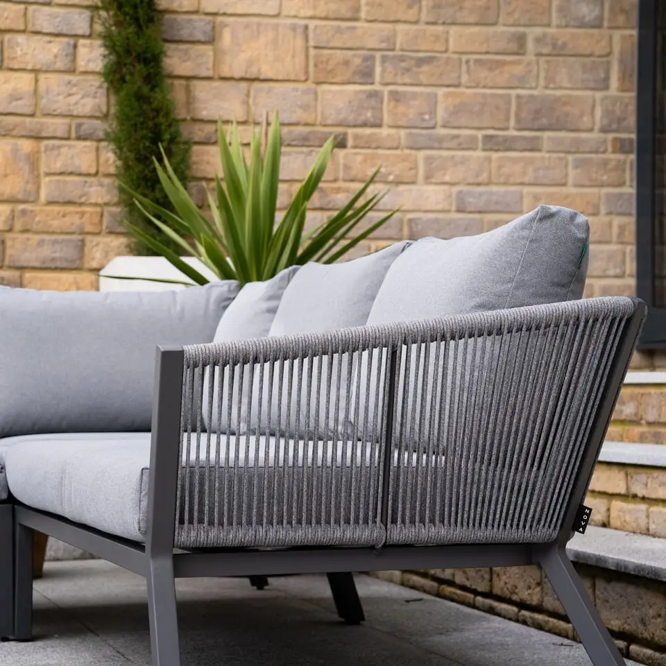 Darcey Rope Aluminium Corner Sofa Lounging Set