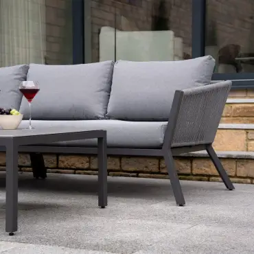 Darcey Rope Aluminium Corner Sofa Lounging Set