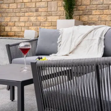Darcey Rope Aluminium Corner Sofa Lounging Set