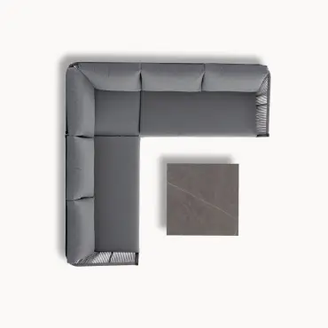 Darcey Rope Aluminium Corner Sofa Lounging Set