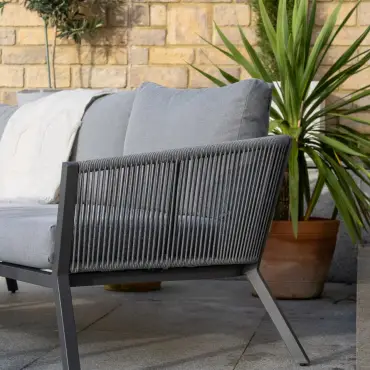 Darcey Rope Aluminium Large Corner Sofa Lounging Set