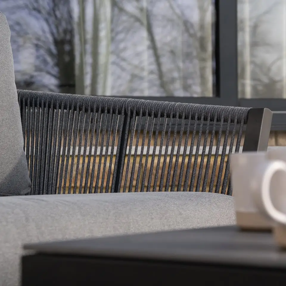 Darcey Rope Aluminium Large Corner Sofa Lounging Set