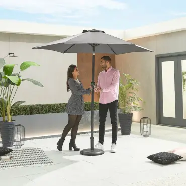 Antigua 2.4m Round Aluminium Traditional Parasol