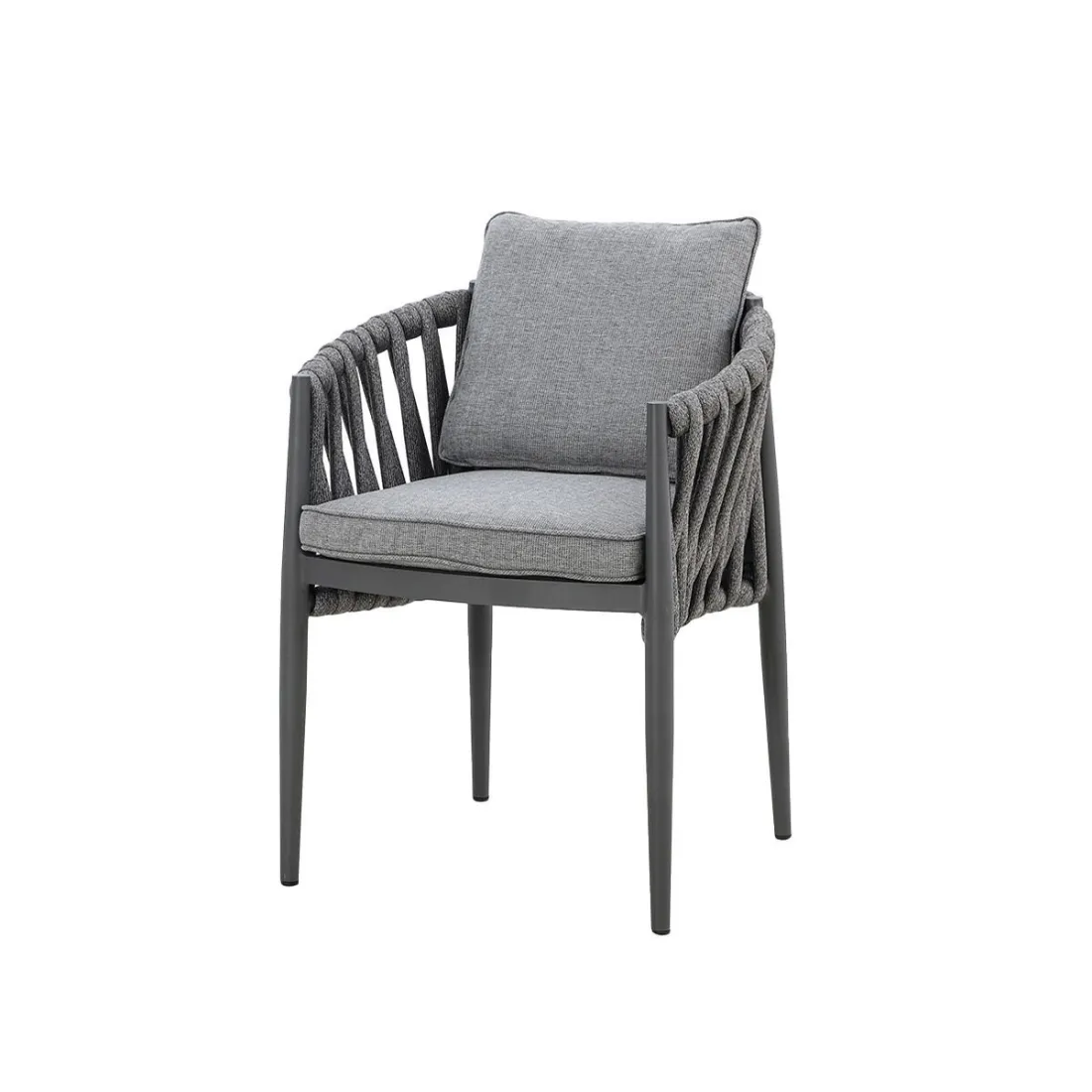 Milan Rope Weave Pair of Dining Chairs  - 9