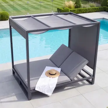 Allure Cabana Double Sunlounger - Zinc Grey