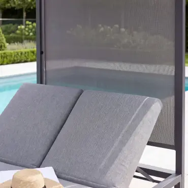 Allure Cabana Double Sunlounger - Zinc Grey
