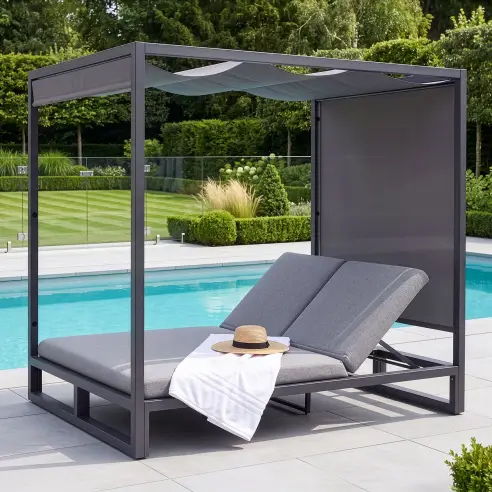 Allure Cabana Double Sunlounger - Zinc Grey Allure Cabana Double Sunlounger - Zinc Grey
