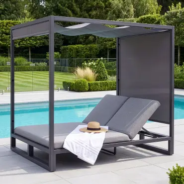 Allure Cabana Double Sunlounger - Zinc Grey